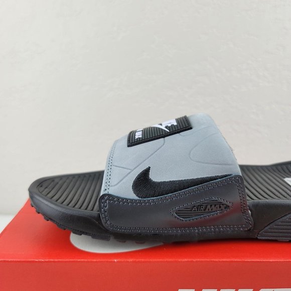 Nike Air Max 90 Slide Black Smoke Grey Sandal Men - Picture 5 of 11